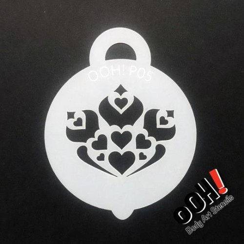 Ooh Body Art Stencil Petite Hearts (Petite Hearts)